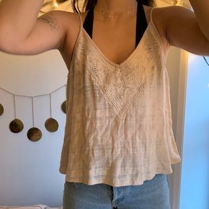 Tan V-neck Tank